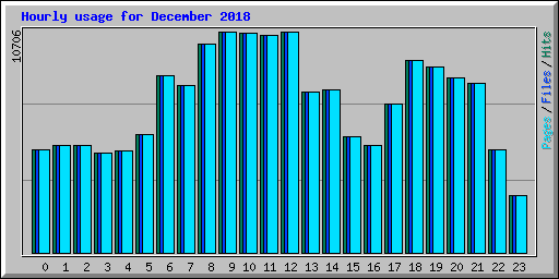 Hourly usage for December 2018