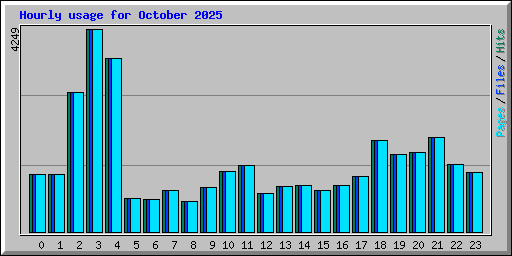 Hourly usage for October 2025