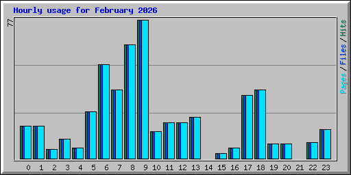 Hourly usage for February 2026