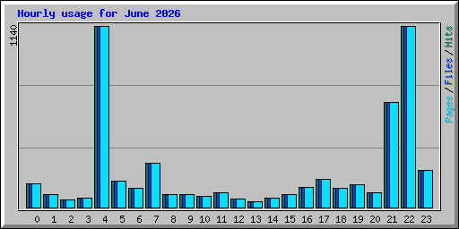 Hourly usage for June 2026