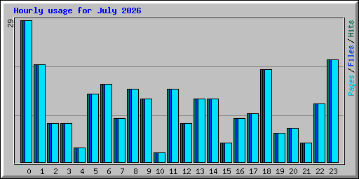 Hourly usage for July 2026