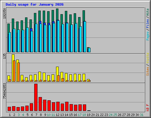 Daily usage for January 2026