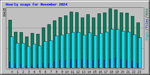 Hourly usage for November 2024